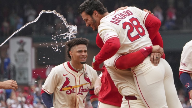 Arenado's walk-off pinch-hit double sends Cardinals over Dodgers 2-1 Article Image 0, The Canadian Press Arenado's walk-off pinch-hit double sends Cardinals over Dodgers 2-1 Article Image 0