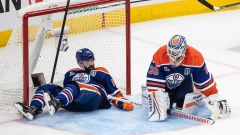 Jake Walman and Calvin Pickard