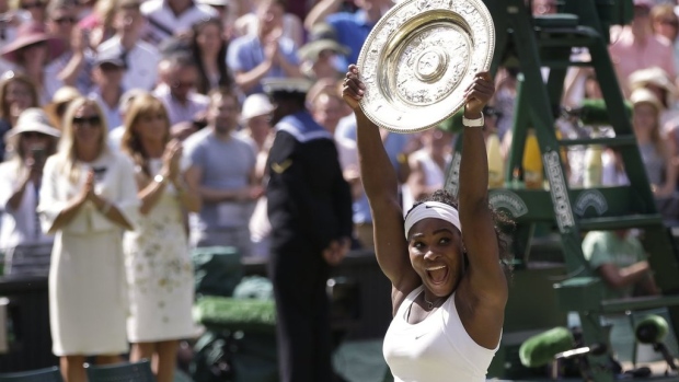 Serena Williams celebrates at Wimbledon, The Canadian Press Serena Williams celebrates at Wimbledon