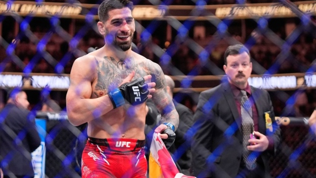 Ilia Topuria seeks to join elite UFC company when he meets Charles Oliveira for lightweight title Article Image 0, The Canadian Press Ilia Topuria seeks to join elite UFC company when he meets Charles Oliveira for lightweight title Article Image 0