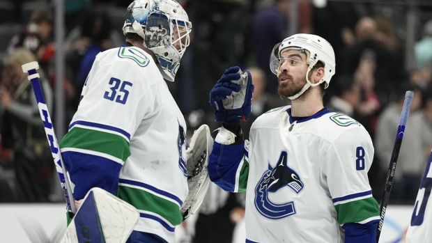 Vancouver Canucks sign goalie Thatcher Demko, winger Conor Garland to extensions Article Image 0, The Canadian Press Vancouver Canucks sign goalie Thatcher Demko, winger Conor Garland to extensions Article Image 0