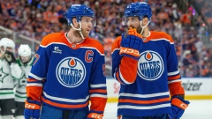 Connor McDavid and Evan Bouchard
