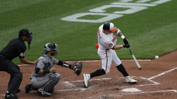 Tomoyuki Sugano throws 6 sharp innings, Tyler O'Neill homers again to help Orioles beat Rockies Article Image 0, The Canadian Press Tomoyuki Sugano throws 6 sharp innings, Tyler O'Neill homers again to help Orioles beat Rockies Article Image 0