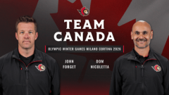 Ottawa Senators John Forget and Dom Nicoletta