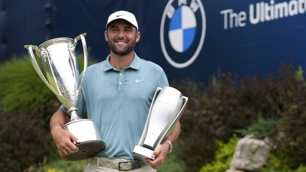 Scheffler rallies to win BMW for 5th PGA Tour victory of year. Rahm takes LIV points title Article Image 0, The Canadian Press Scheffler rallies to win BMW for 5th PGA Tour victory of year. Rahm takes LIV points title Article Image 0