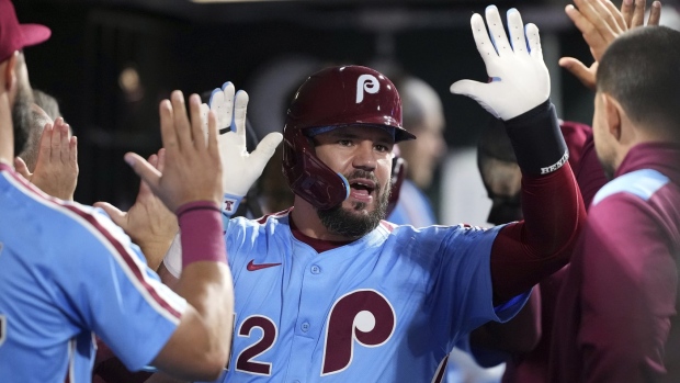 Schwarber's historic night leads Phillies rout over Braves Article Image 0, The Canadian Press Schwarber's historic night leads Phillies rout over Braves Article Image 0