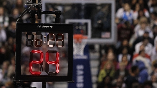 Shot clock, Ronald Martinez/Getty Images Shot clock