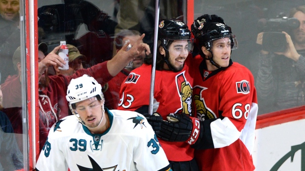 Mika Zibanejad and Mike Hoffman