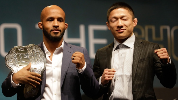Demetrious Johnson Kyoji Horiguchi , Jeff Gross/Zuffa LLC/Zuffa LLC Demetrious Johnson Kyoji Horiguchi
