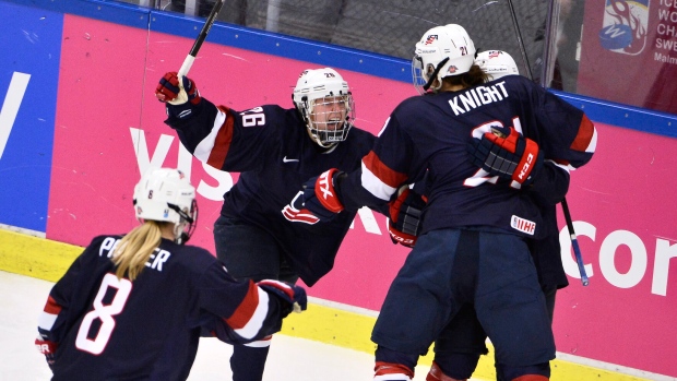 Hilary Knight, US celebrate