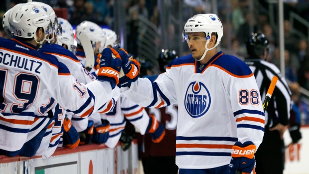 Oilers Brandon Davidson, CP Oilers Brandon Davidson