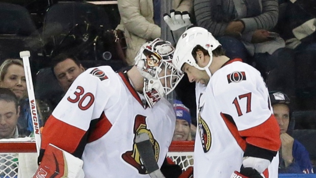 Senators celebrate, The Canadian Press Senators celebrate
