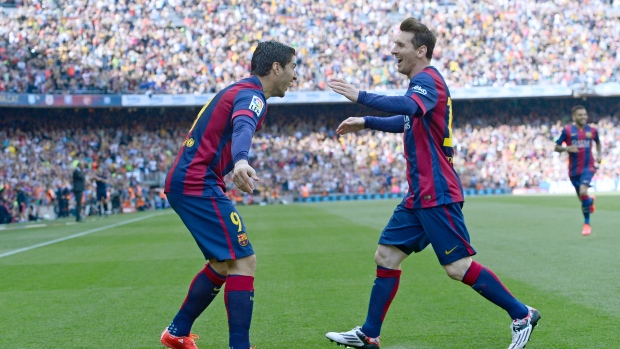 Luis Suarez and Lionel Messi