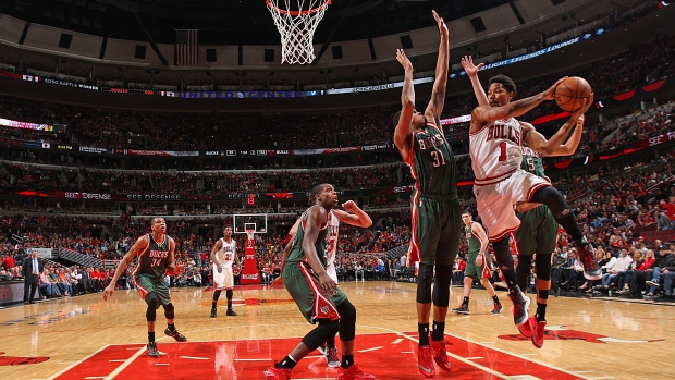 Derrick Rose, Gary Dineen/National Basketball Association/Getty Images Derrick Rose