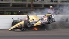 James Hinchcliffe crashes at Indianapolis Speedway