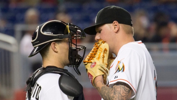 J.T. Realmuto and Mat Latos 