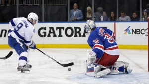 Johnson shoots on Lundqvist