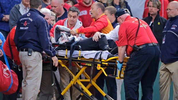 Injured Red Sox fan