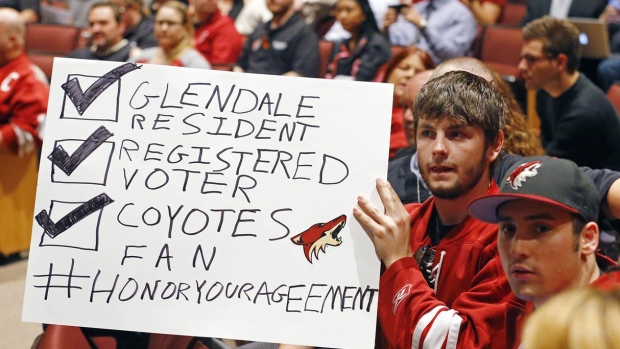 Arizona Coyotes Fan, The Canadian Press Arizona Coyotes Fan
