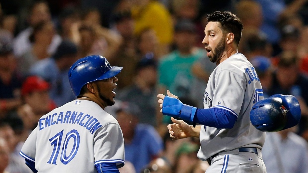 Chris Colabello and Edwin Encarnacion