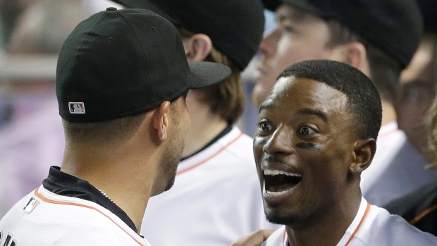 Dee Gordon and Martin Prado