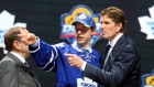 Mitchell Marner and Mike Babcock