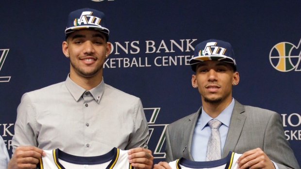 Trey Lyles and Olivier Hanlan