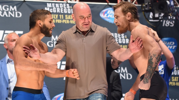 Chad Mendes Conor McGregor, Josh Hedges/Zuffa LLC/UFC/Getty Images Chad Mendes Conor McGregor