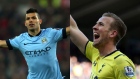 Sergio Aguero and Harry Kane