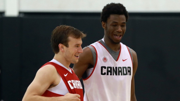 Andrew Wiggins and Brady Heslip