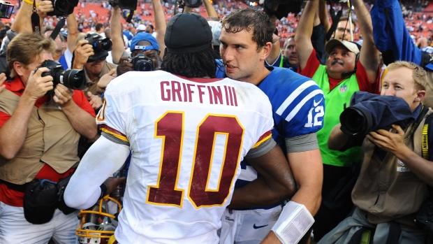 Robert Griffin III Andrew Luck, The Washington Post/The Washington Post/Getty Images Robert Griffin III Andrew Luck