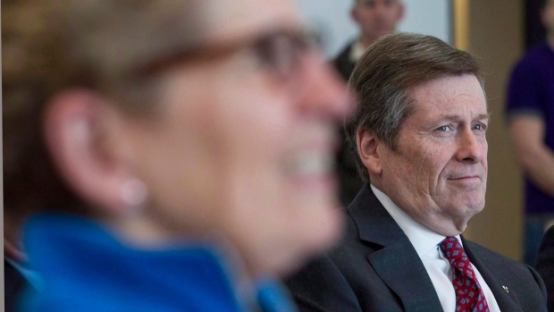Kathleen Wynne and John Tory, The Canadian Press Kathleen Wynne and John Tory