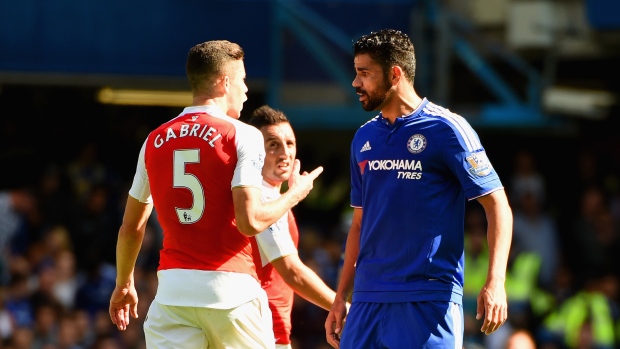 Gabriel Paulista and Diego Costa