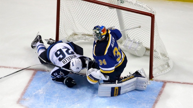 Backes has 2 goals, assist to lead Blues in 3-2 win over Jets Article Image 0, The Canadian Press Backes has 2 goals, assist to lead Blues in 3-2 win over Jets Article Image 0