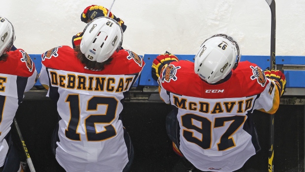 Alex DeBrincat and Connor McDavid