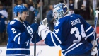 Matt Hunwick and James Reimer