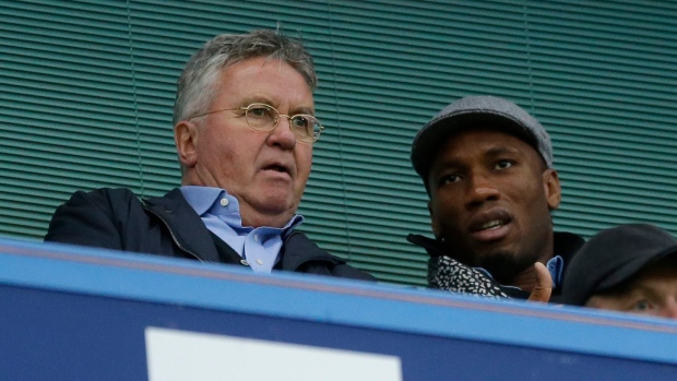 Hiddink and Drogba