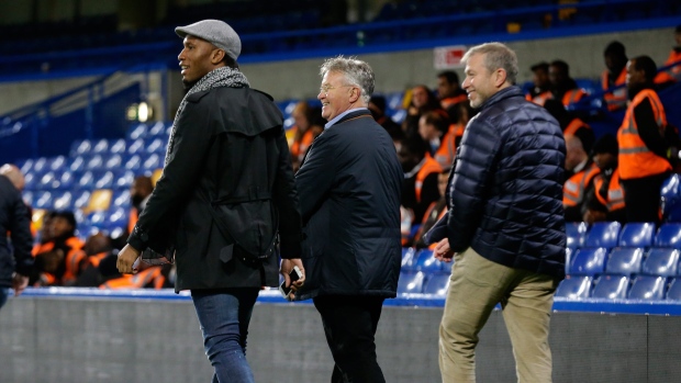 Drogba, Hiddink and Abramovich