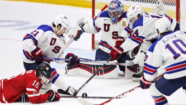 Mitch Marner vs. Team USA, The Canadian Press Mitch Marner vs. Team USA
