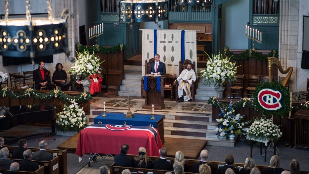 Dickie Moore funeral, The Canadian Press Dickie Moore funeral