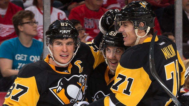Sidney Crosby Kris Letang Evgeni Malkin, Dave Reginek/NHLI via Getty Images Sidney Crosby Kris Letang Evgeni Malkin