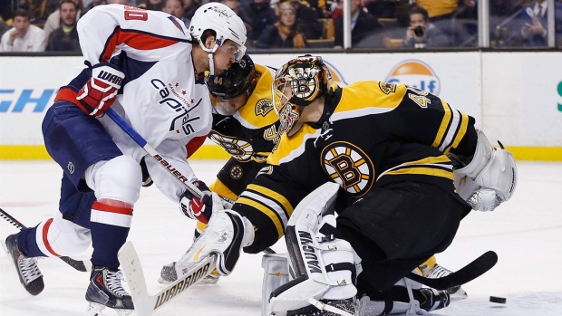 Marcus Johansson scores on Tuukka Rask