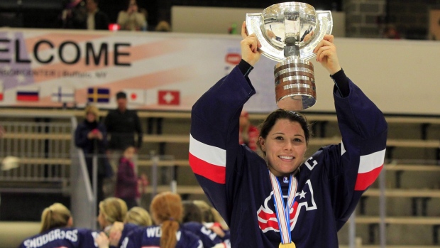 Team USA celebrating 2015 U-18 World Championship