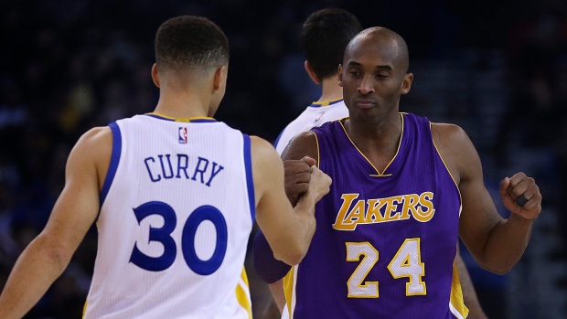 Stephen Curry and Kobe Bryant