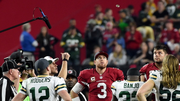 NFC Divisional Round Overtime Coin Toss, Norm Hall/Getty Images NFC Divisional Round Overtime Coin Toss