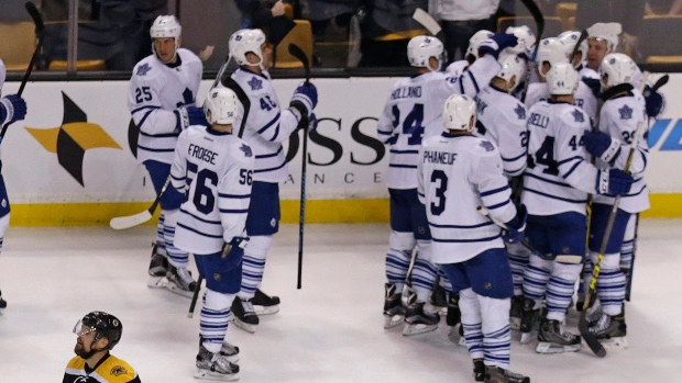 Leafs celebrate, The Canadian Press Leafs celebrate