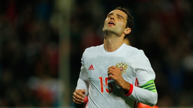 Russian football captains' shirts