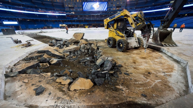 Rogers Centre infield, The Canadian Press Rogers Centre infield