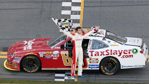 Chase Elliott celebrates, The Canadian Press Chase Elliott celebrates