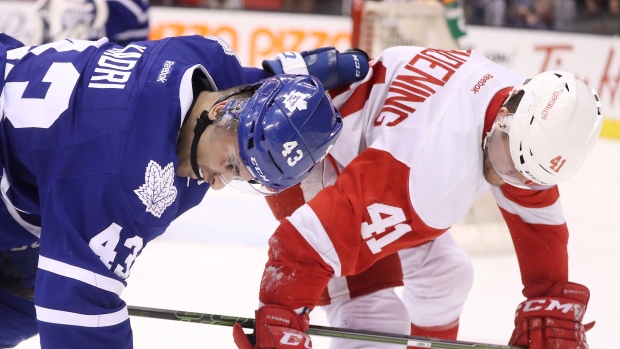 Nazem Kadri and Luke Glendening